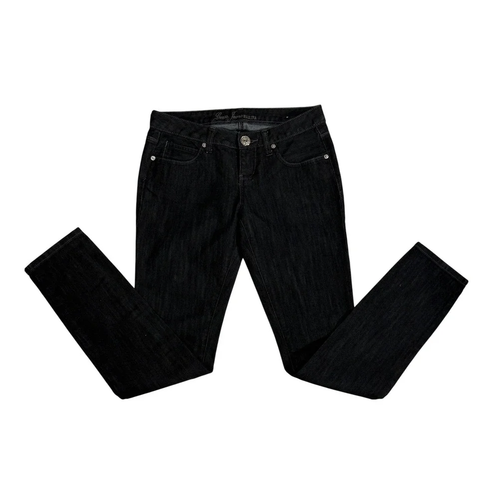Guess Jeans Marina Skinny Jeans Womens Size 28 Dark Indigo Excellent  Denim